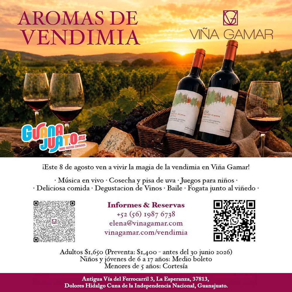Aromas de Vendimia Ago 2026 vina gamar